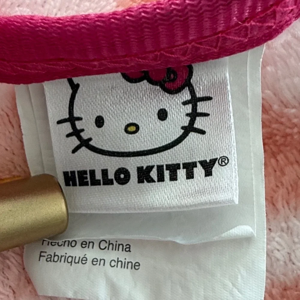 Hello‎ Kitty Sanrio Tropical Leopard Print Plush Throw Blanket Pink 62 x 45